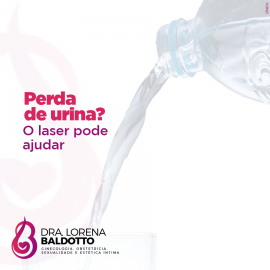 Perda de urina ? O laser pode ajudar.