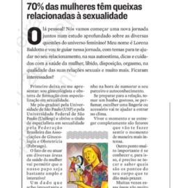 70% das mulheres têm queixas relacionadas à sexualidade