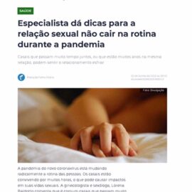 Entrevista para @folhavitoria sobre dicas para a relação sexual não cair na rotina durante a Pandemia.
