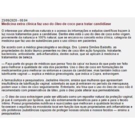 Entrevista para @copra_alimentos sobre o uso de óleo de coco no tratamento da candidíase.