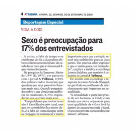 Vida a dois : Sexo é preocupação para 17% dos entrevistados