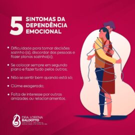 Cinco sintomas de dependência emocional