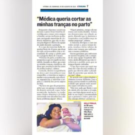 ‘’Médica queria cortar as minhas tranças no parto ‘’